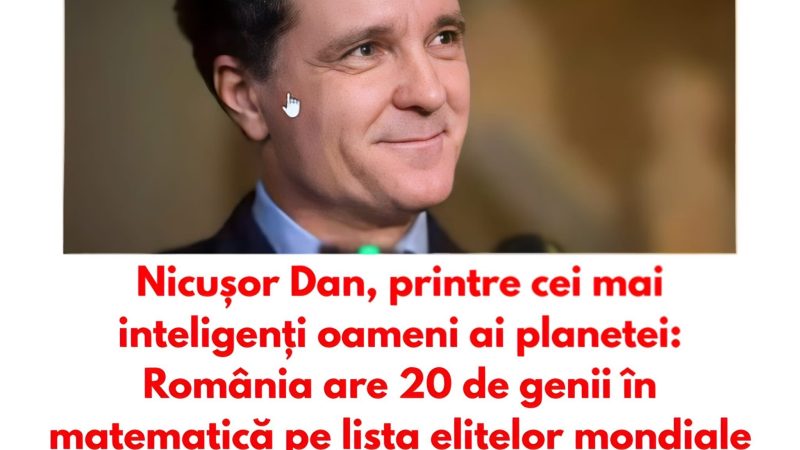 Nicușor Dan, recunoscut la nivel mondial pentru inteligența sa: România, prezentă cu 20 de nume pe lista internațională a elitelor în matematică
